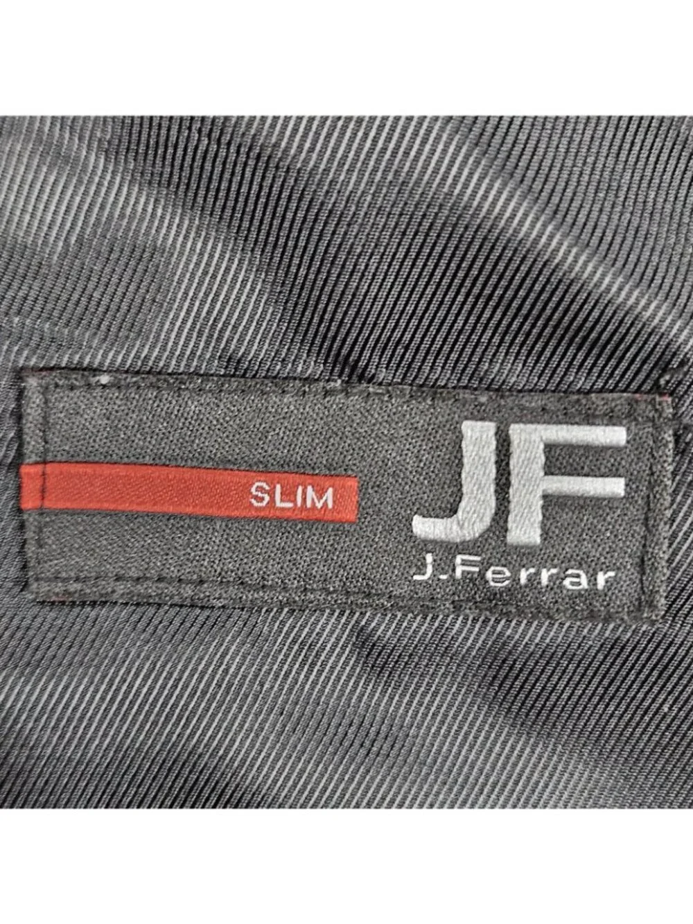 J. Ferrar Black Slim Fit 2 Button Double Vented Peak Blazer Sport Coat 42S